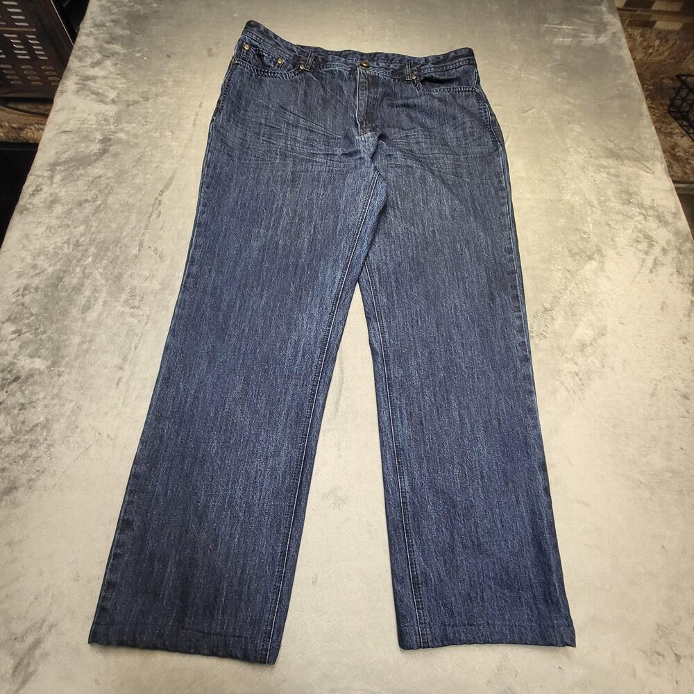 Prestige Original Jeans Mens 40 Blue Dark Wash Straight Pockets DN-100